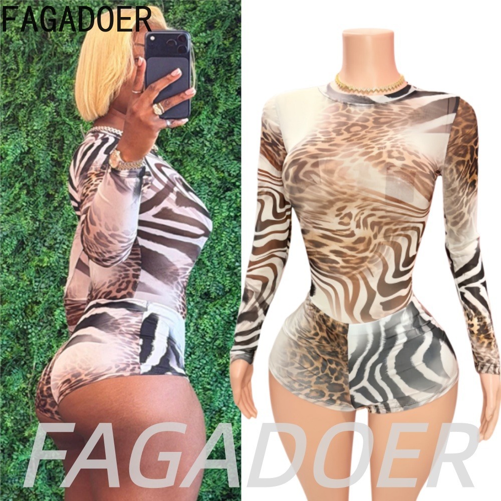 Streetwear Brand Shorts - FAGADOER شورت مثير بطبعة الفهد والحمار