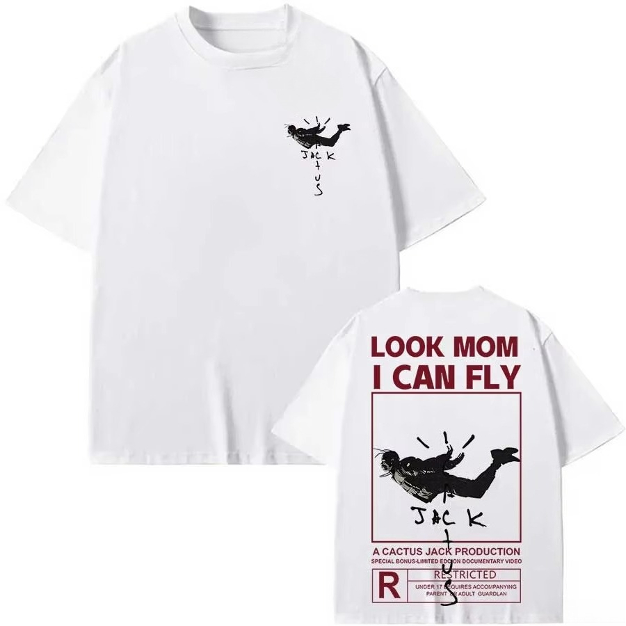 Cactus Jack Tee - تي شيرت قطني جديد للرجال موديل