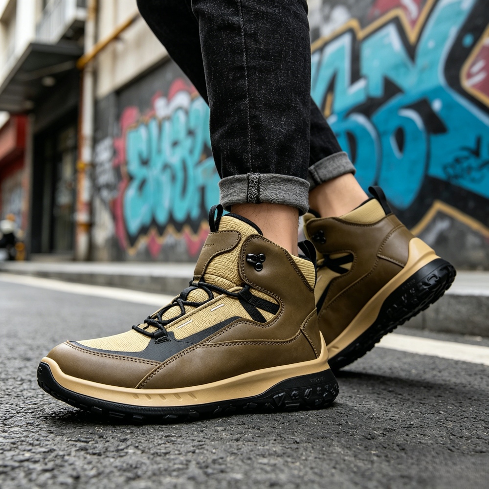 أحذية جلدية عالية الرقبة للرجا - مراجعة Streetwear Outdoor Brand وسعره