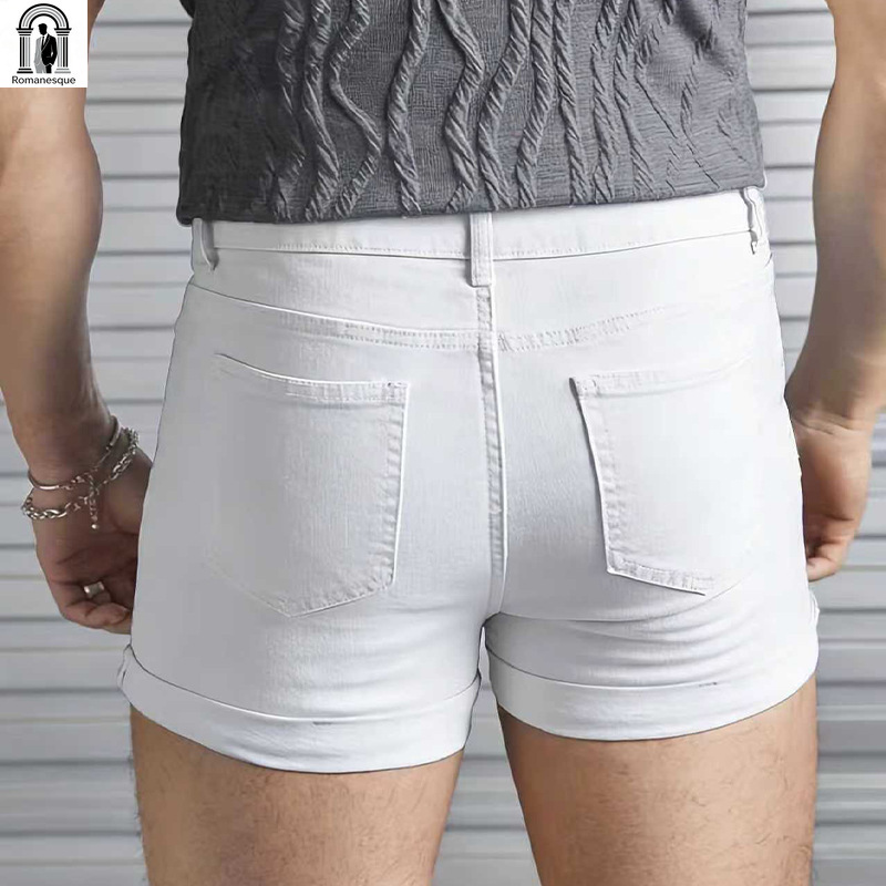 شورت جينز أبيض ضيق للرجال، بحا - مراجعة Streetwear Brand Shorts وسعره