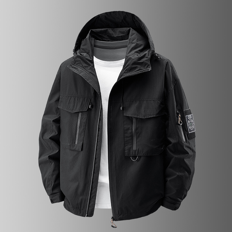 سترة عمل خارجية بقلنسوة للرجال - مراجعة Streetwear Outdoor Brand وسعره