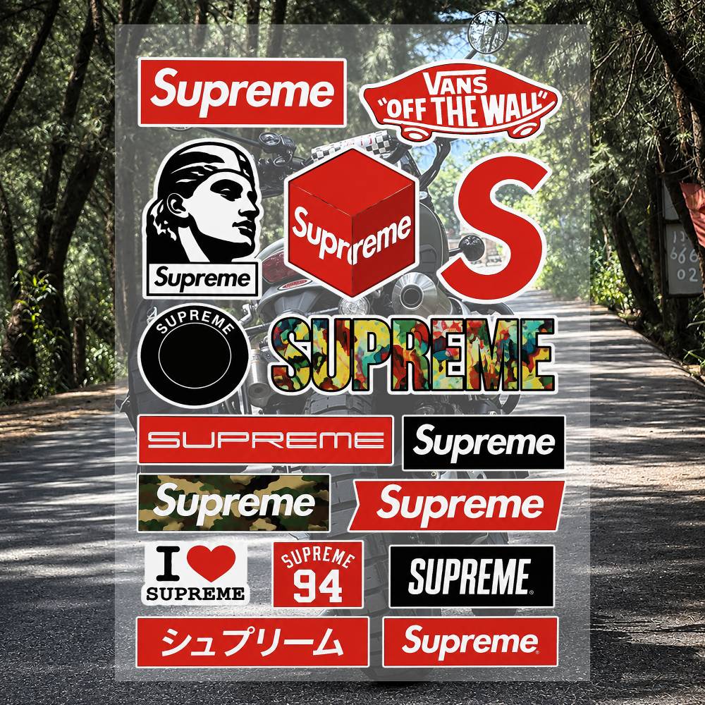 مجموعة ملصقات ماركة A-s-suprem - مراجعة Supreme Brand Streetwear وسعره