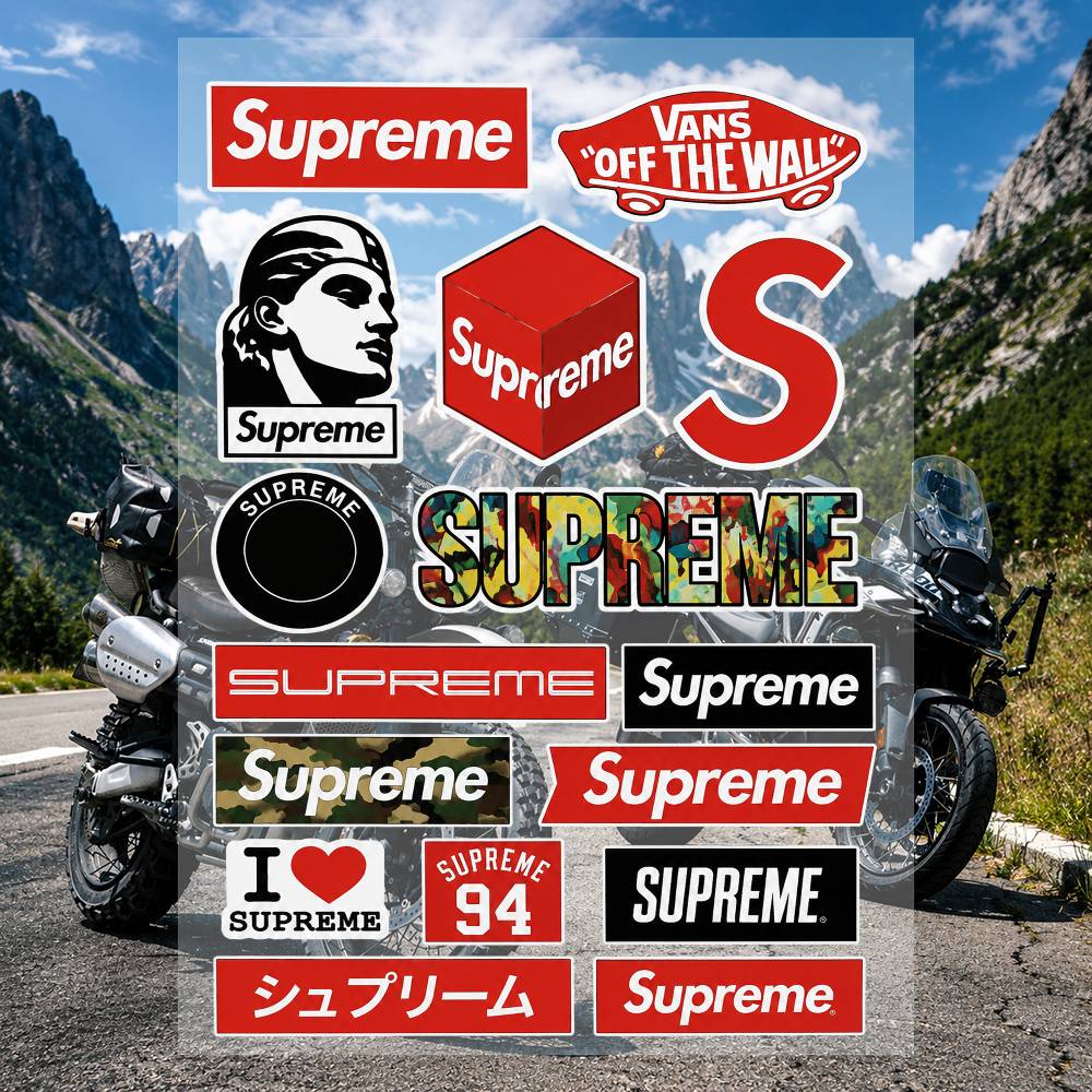 مجموعة ملصقات ماركة A-s-suprem - مراجعة Supreme Brand Streetwear وسعره