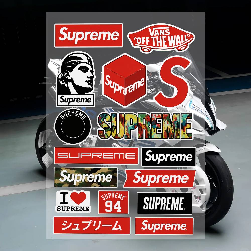 مجموعة ملصقات ماركة A-s-suprem - مراجعة Supreme Brand Streetwear وسعره