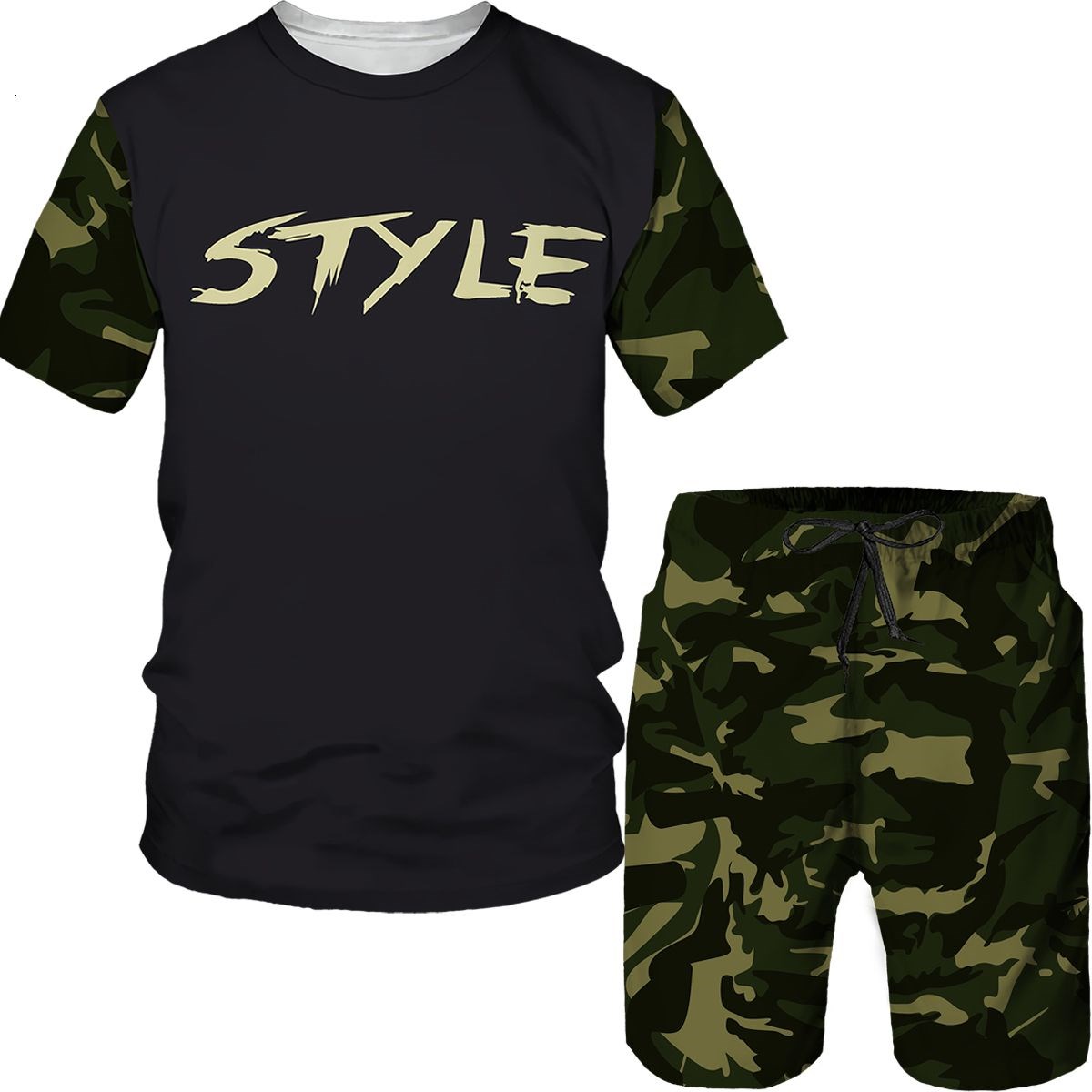 بدلات رجالية مموهة، قمصان وشور - مراجعة Streetwear Brand Shorts وسعره
