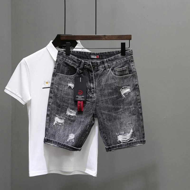 سراويل جينز ممزقة باللون الأسو - مراجعة Streetwear Brand Shorts وسعره